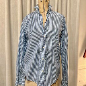 Frank & Eileen Barry Signature Crinkle Button-Up Shirt 100 % cotton Size S